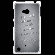 Coque Nokia Lumia 720 Incertitude amour Noir Citation Oscar Wilde