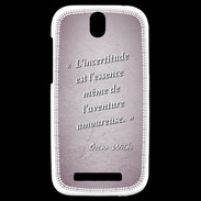 Coque HTC One SV Incertitude amour Rose Citation Oscar Wilde