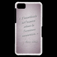 Coque Blackberry Z10 Incertitude amour Rose Citation Oscar Wilde