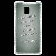 Coque LG P990 Incertitude amour Vert Citation Oscar Wilde