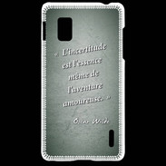 Coque LG Optimus G Incertitude amour Vert Citation Oscar Wilde