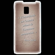 Coque LG P990 Incertitude amour Rouge Citation Oscar Wilde