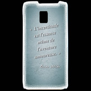 Coque LG P990 Incertitude amour Turquoise Citation Oscar Wilde