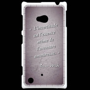 Coque Nokia Lumia 720 Incertitude amour Violet Citation Oscar Wilde