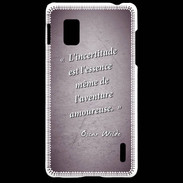 Coque LG Optimus G Incertitude amour Violet Citation Oscar Wilde