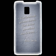 Coque LG P990 Incertitude Bleu Citation Oscar Wilde