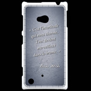 Coque Nokia Lumia 720 Incertitude Bleu Citation Oscar Wilde