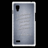 Coque LG Optimus L9 Incertitude Bleu Citation Oscar Wilde