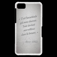 Coque Blackberry Z10 Incertitude Gris Citation Oscar Wilde