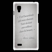 Coque LG Optimus L9 Incertitude Gris Citation Oscar Wilde
