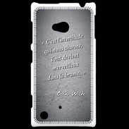 Coque Nokia Lumia 720 Incertitude Noir Citation Oscar Wilde