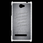 Coque HTC Windows Phone 8S Incertitude Noir Citation Oscar Wilde