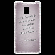 Coque LG P990 Incertitude Rose Citation Oscar Wilde