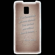 Coque LG P990 Incertitude Rouge Citation Oscar Wilde