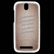 Coque HTC One SV Incertitude Rouge Citation Oscar Wilde