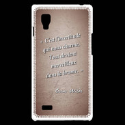 Coque LG Optimus L9 Incertitude Rouge Citation Oscar Wilde