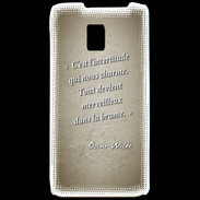 Coque LG P990 Incertitude Sepia Citation Oscar Wilde