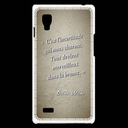 Coque LG Optimus L9 Incertitude Sepia Citation Oscar Wilde