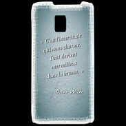 Coque LG P990 Incertitude Turquoise Citation Oscar Wilde