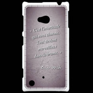 Coque Nokia Lumia 720 Incertitude Violet Citation Oscar Wilde