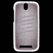 Coque HTC One SV Incertitude Violet Citation Oscar Wilde
