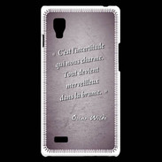 Coque LG Optimus L9 Incertitude Violet Citation Oscar Wilde