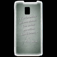 Coque LG P990 Incertitude Vert Citation Oscar Wilde