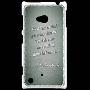Coque Nokia Lumia 720 Incertitude Vert Citation Oscar Wilde