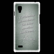 Coque LG Optimus L9 Incertitude Vert Citation Oscar Wilde