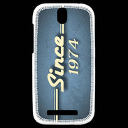 Coque HTC One SV Since 1974 Bleu