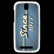 Coque HTC One SV Since 1977 Bleu