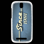 Coque HTC One SV Since 1981 Bleu