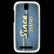 Coque HTC One SV Since 1986 Bleu
