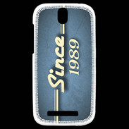 Coque HTC One SV Since 1989 Bleu