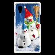 Coque LG Optimus L9 Bonhommes de neige