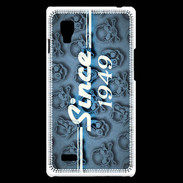 Coque LG Optimus L9 Since crane bleu 1949