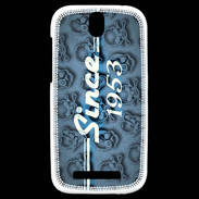 Coque HTC One SV Since crane bleu 1953