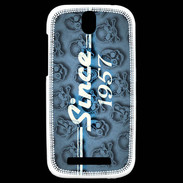 Coque HTC One SV Since crane bleu 1957
