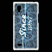 Coque LG Optimus L9 Since crane bleu 1957