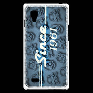 Coque LG Optimus L9 Since crane bleu 1961
