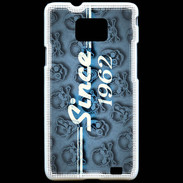 Coque Samsung Galaxy S2 Since crane bleu 1962