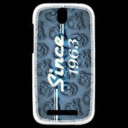 Coque HTC One SV Since crane bleu 1963