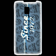 Coque LG P990 Since crane bleu 1972