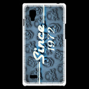 Coque LG Optimus L9 Since crane bleu 1972