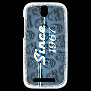 Coque HTC One SV Since crane bleu 1967