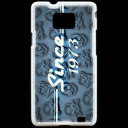 Coque Samsung Galaxy S2 Since crane bleu 1973