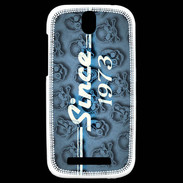Coque HTC One SV Since crane bleu 1973