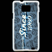 Coque Samsung Galaxy S2 Since crane bleu 1969