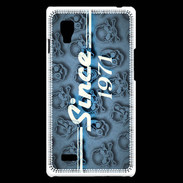 Coque LG Optimus L9 Since crane bleu 1971