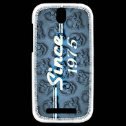 Coque HTC One SV Since crane bleu 1975